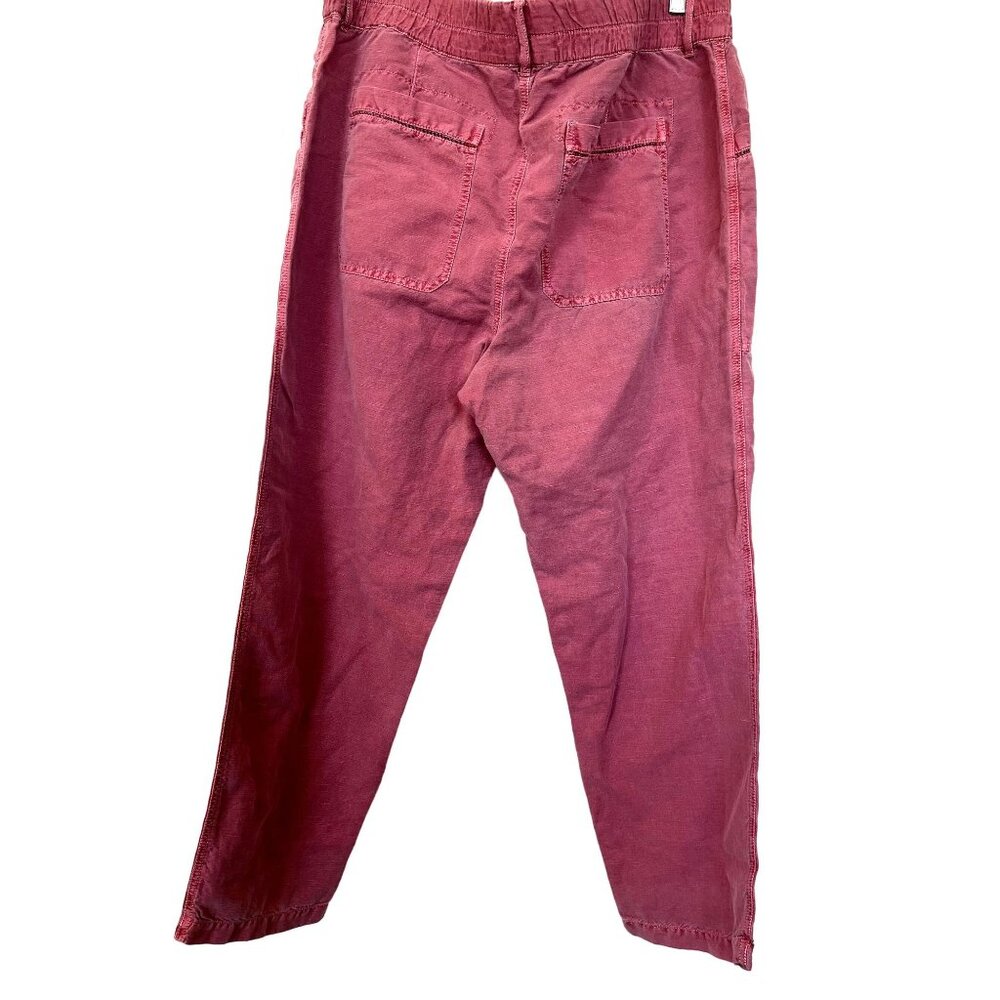 Sundance Button-Front Ankle Pants in Dusty Rose - Picture 8 of 10